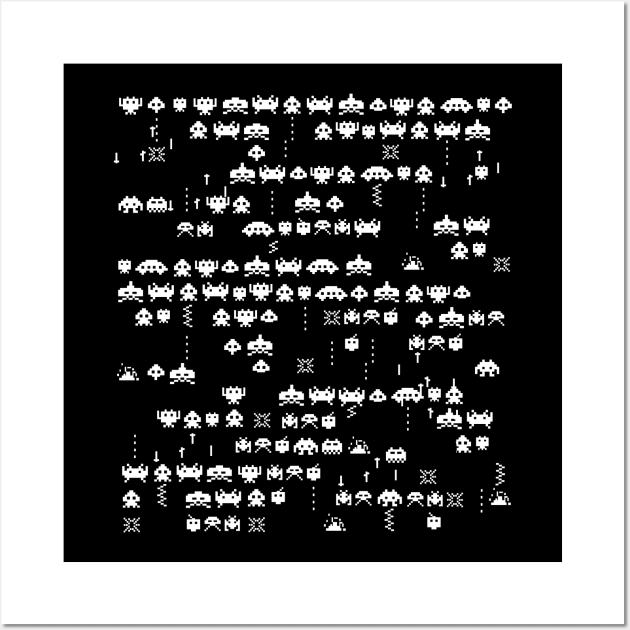 Retro Video Game Space Invaders Arcade Geek BoomBoomInk Wall Art by BoomBoomInk